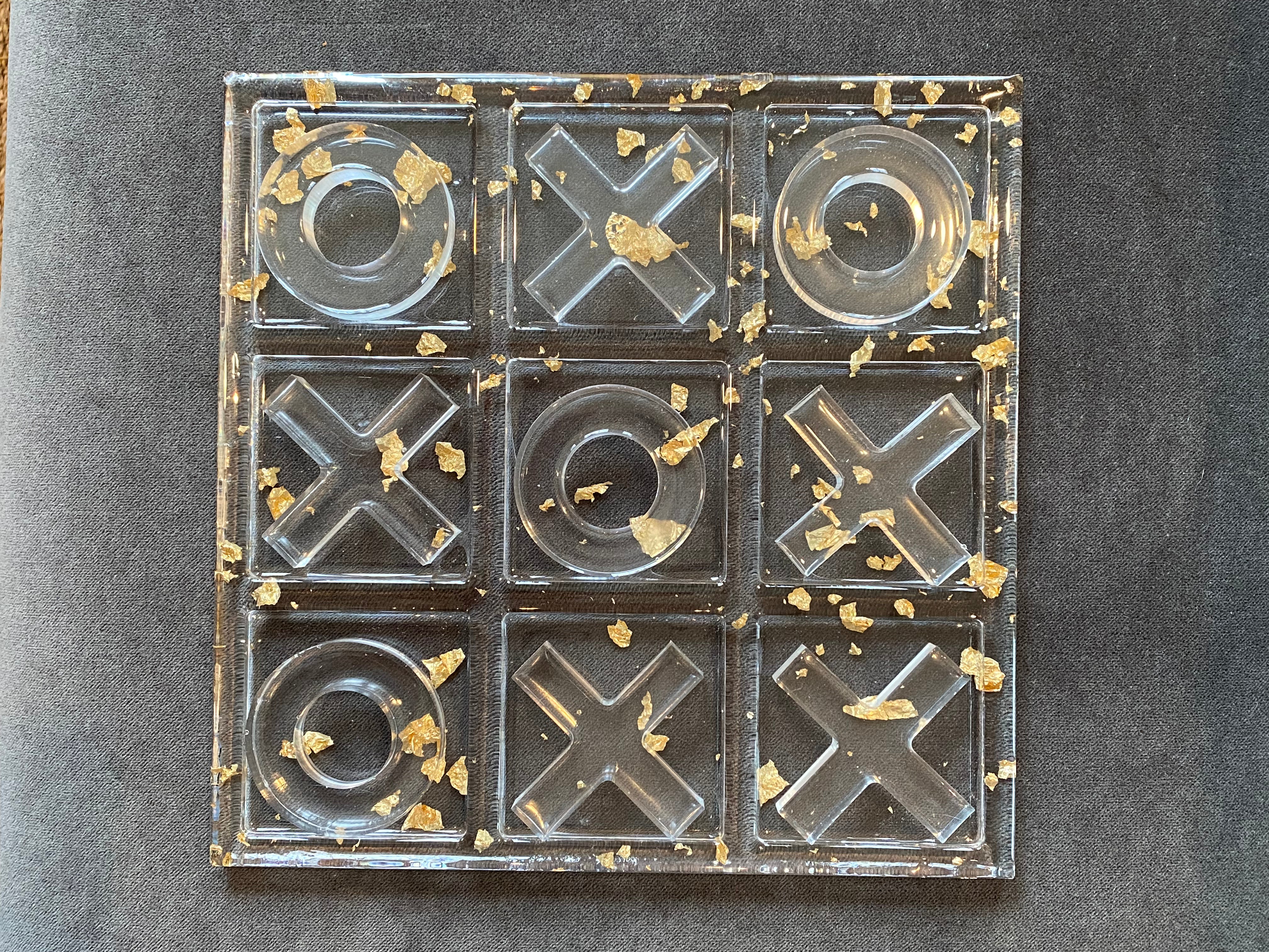 Classy Handmade Solid Aluminum, Brass & Oxidized Brass Metal Decorative Tic  Tac Toe Board Game, Owl of Minerva Design, 11x11cm (4.3''x4.3'')